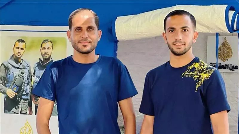 أنس الشريف ومحمد قريقع