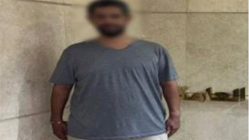 المتهم عقب ضبطه 