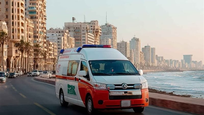 مصابي حادث كورنيش الإسكندرية