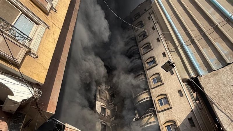 حريق مخزن بولاق أبو العلا 