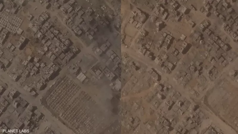 قبل وبعد في مدينة غزة