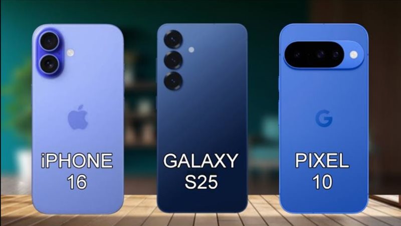 مقارنة بين Galaxy S25 و iPhone 16 وPixel 10