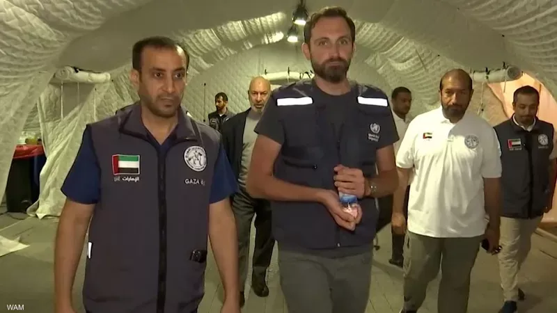وفد من منظمة الصحة يزور المستشفى الميداني الإماراتي في غزة
