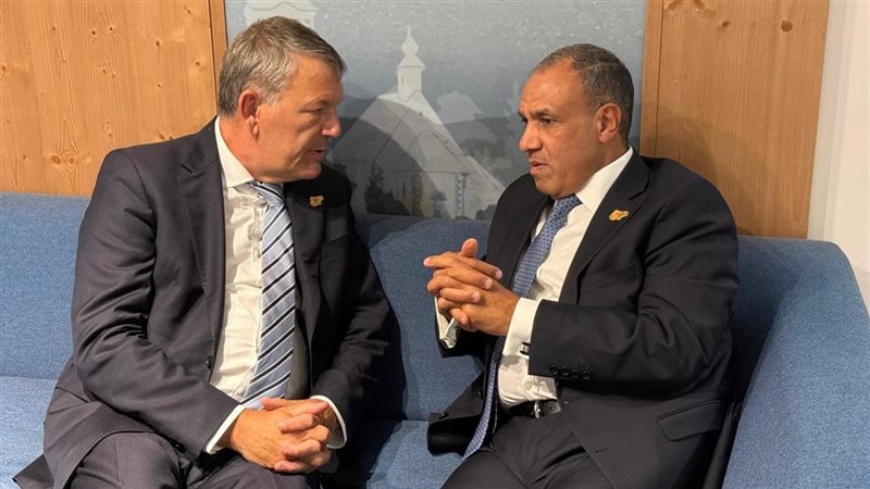 وزير الخارجية مع فيليب لازاريني