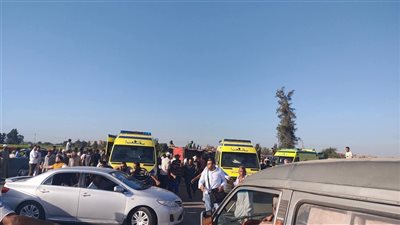 جثة و28 مصابا.. النيابة تباشر التحقيق في واقعة  انقلاب أتوبيس بالشرقية