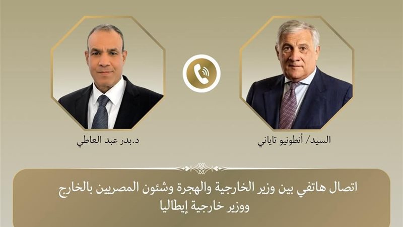 وزير الخارجية المصري ونظيره الإيطالي 