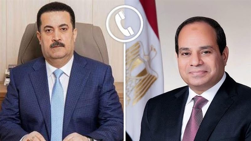 الرئيس عبدالفتاح السيسي ورئيس وزراء العراق 