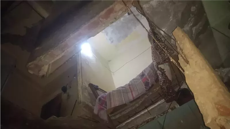 حادث انهيار عقار بعين شمس