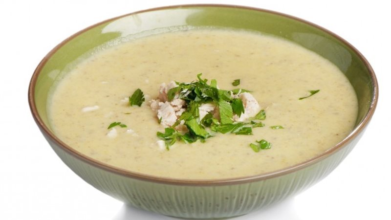 شوربة المشروم بالكريمة والدجاج