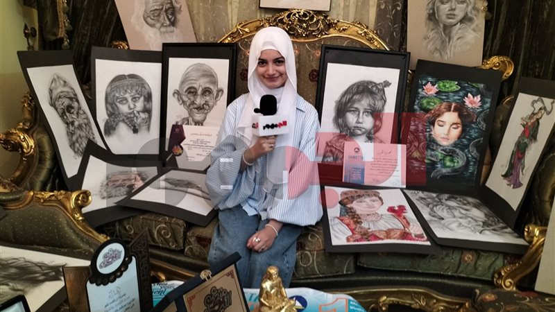 شهد أصغر فنانة تشكيلية بدمياط