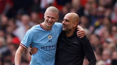 جوارديولا يريح لاعبي السيتي قبل مواجهة بوروسيا دورتموند ويشيد بهالاند