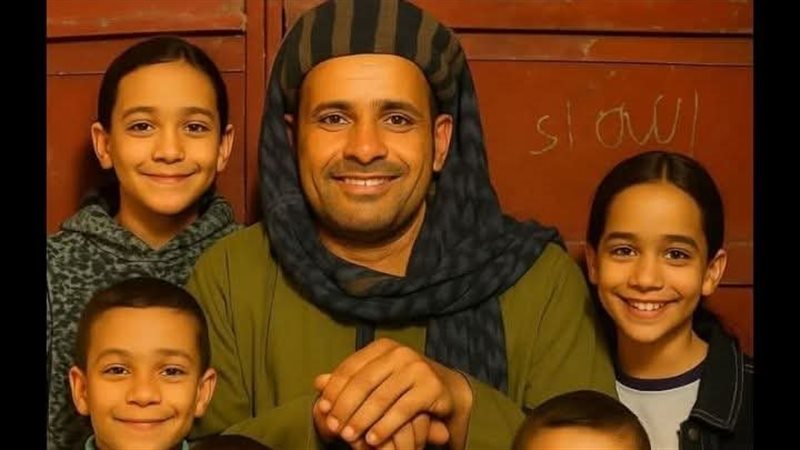  أطفال قرية دلجا ووالدهم 