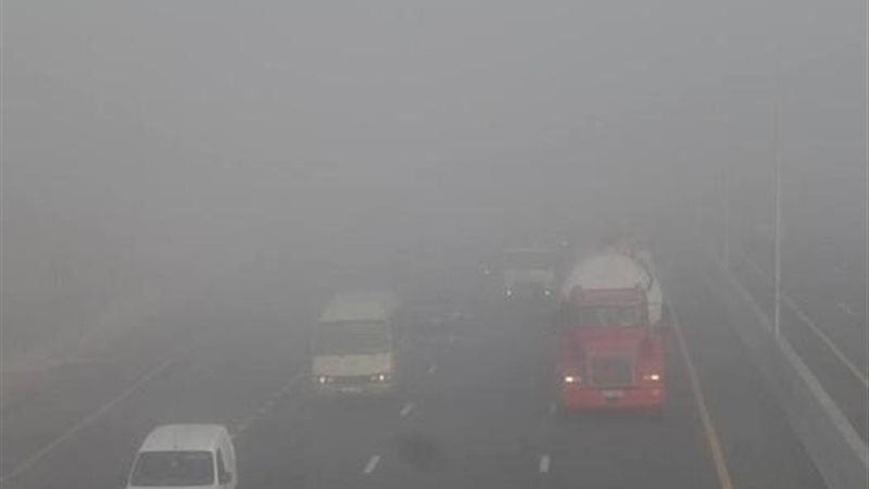  انخفاض الرؤية بسبب الشبورة