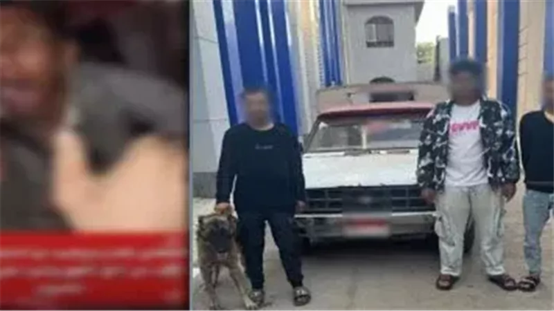 المتهمون عقب القبض عليهم