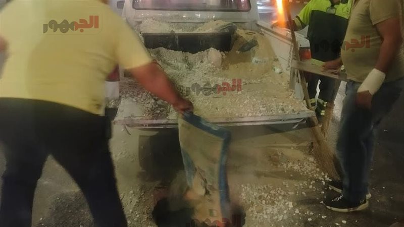 هبوط أرضي بشارع صلاح سالم