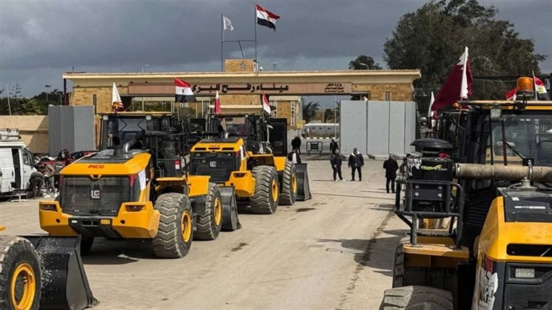 المعدات المصرية بمعبر رفح 