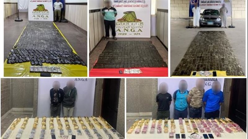 مصرع 3 عناصر جنائية وضبط 832 كجم مخدرات بعدة محافظات
