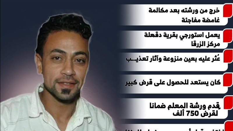 المجني عليه الشاب أحمد الأشقر بدمياط