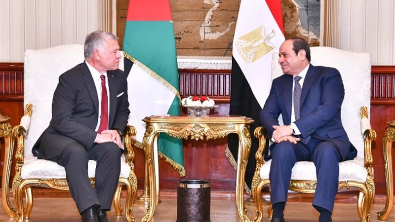 الرئيس السيسي والعاهل الأردني