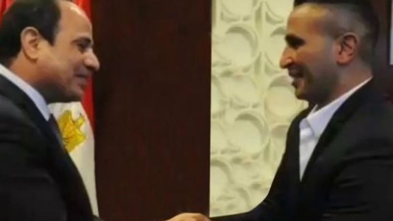 الرئيس السيسي وأحمد سعد