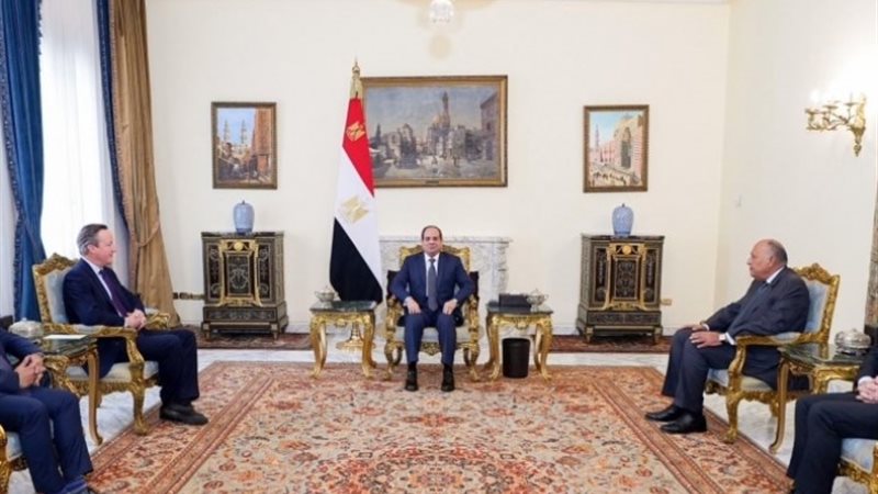 الرئيس السيسي خلال لقاء وزير خارجية بريطانيا