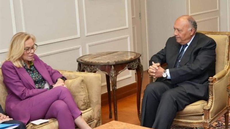 وزير الخارجية المصري والمسؤولة الاممية «سيجريد كاج