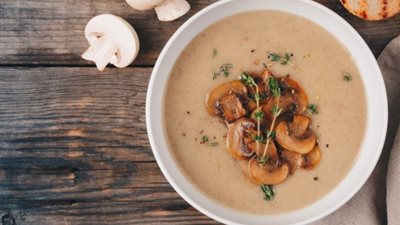 طريقة عمل شوربة الكريمة بالمشروم
