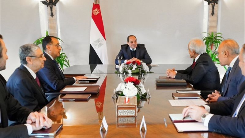 الرئيس السيسي خلال الاجتماع