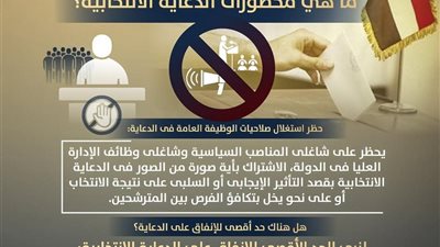 ما هو الصمت الدعائي؟.. هل توجد محظورات للدعاية الانتخابية؟.. إنفوجراف