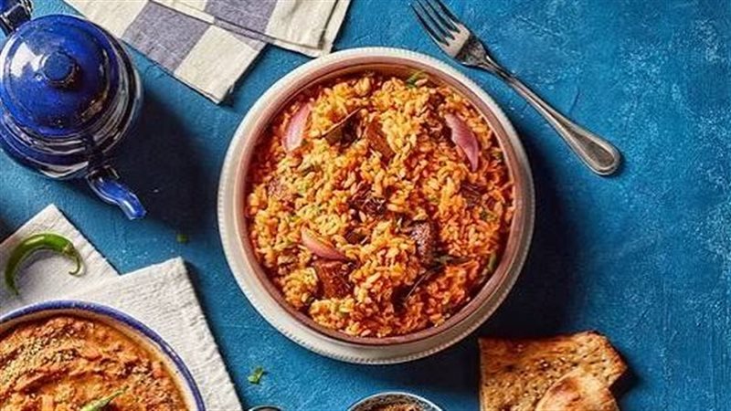 طريقة عمل طاجن لسان عصفور باللحمة 
