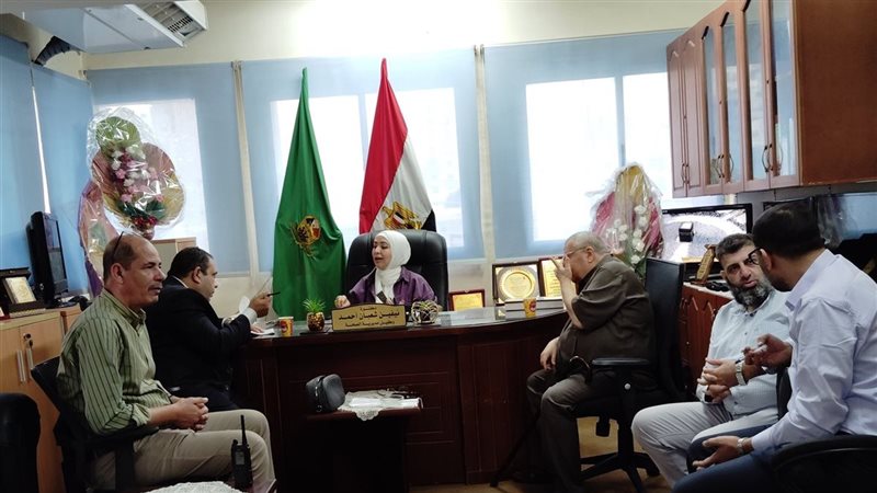 وكيل وزارة الصحة بالفيوم فى لقاء عضو مجلس الشيوخ
