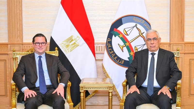 جانب من لقاء النائب العام برئيس وكالة اليوروجست