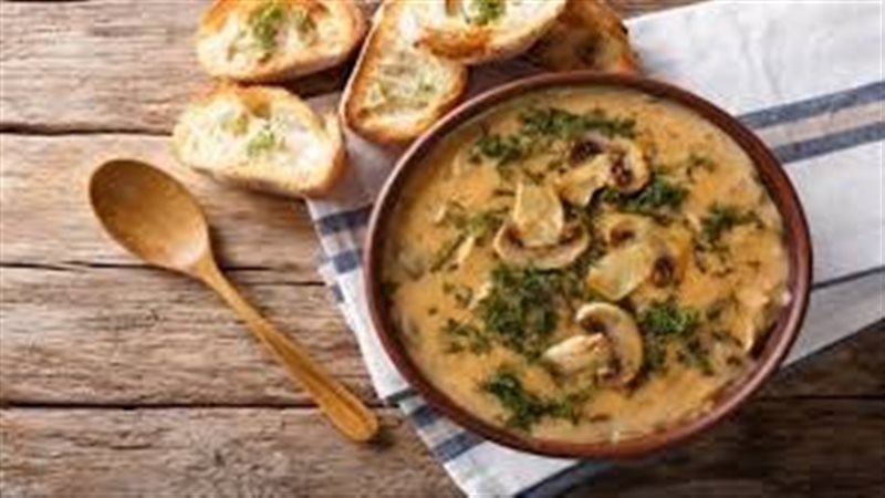 طريقة عمل شوربة المشروم 
