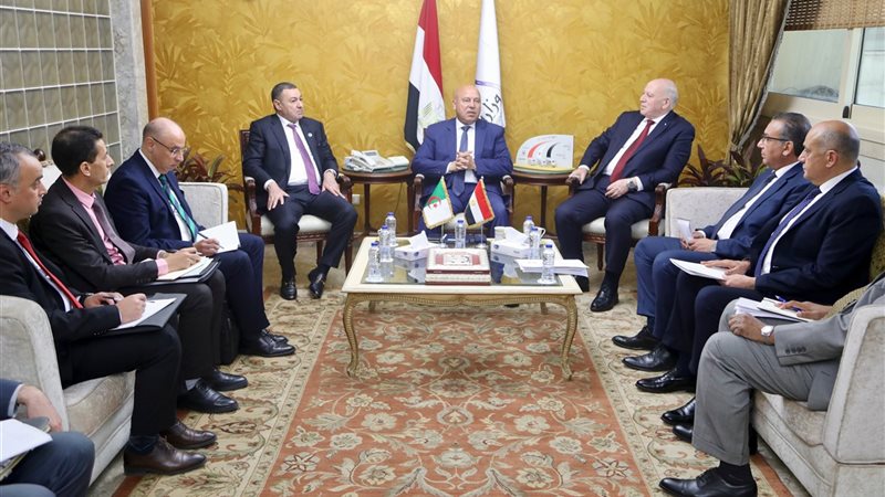 جانب من لقاء الفريق كامل الوزير ووزير الجزائر