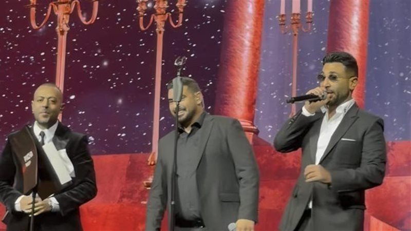 أحمد سعد وتامر عاشور وآدم 