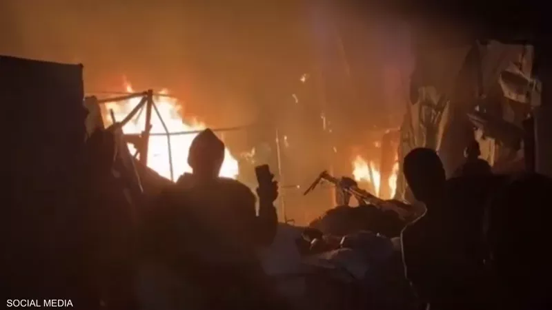صورة متداولة للقصف الإسرائيلي 
