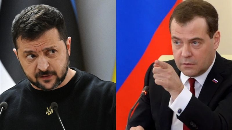 زيلينسكي ونائب رئيس مجلس الأمن الروسي