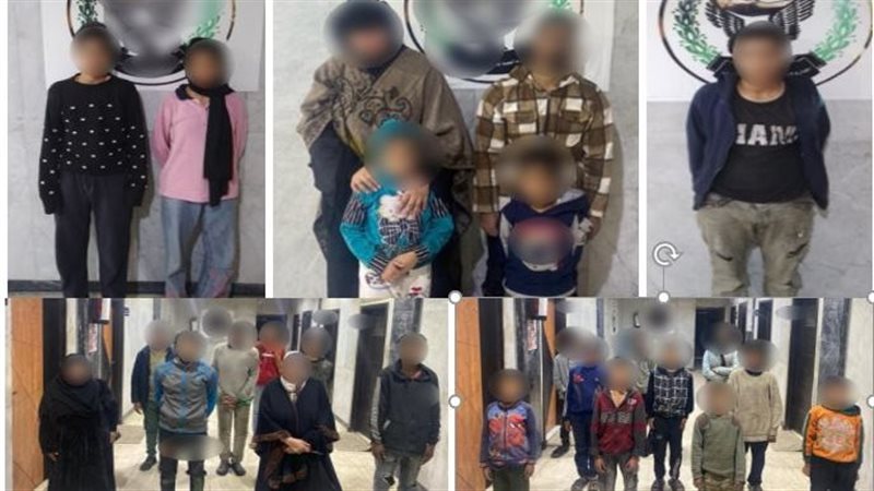 المتهمين عقب القبض عليهم