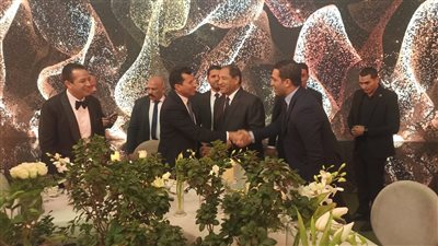 وزير الشباب والرياضة يشارك رئيس نادي الاتحاد السكندري حفل زفاف نجله بأحد فنادق القاهرة