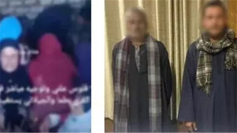 المتهمان عقب القبض عليهما