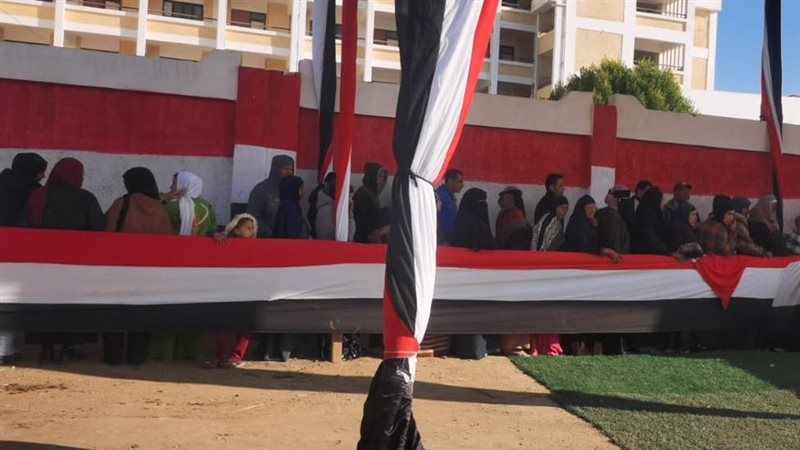  كثيف للناخبين على لجان الفيوم 