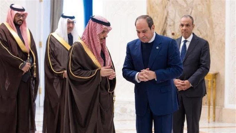 جانب من لقاء الرئيس السيسي ووزير الخارجية السعودي