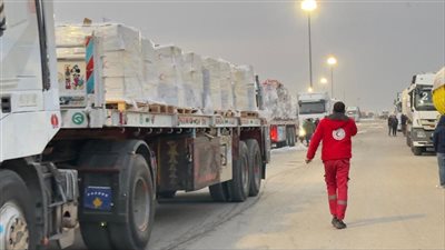 الهلال الأحمر المصري يرسل أكثر من 7220 طنا من المساعدات الإنسانية لغزة  