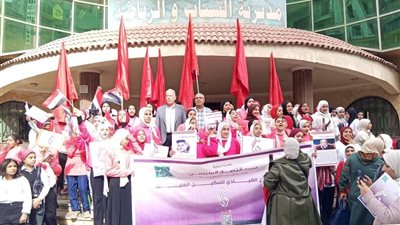 الشباب والرياضة بالغربية تحتفل بذكرى 25 يناير بمسيرة فتيات «ريحانة»