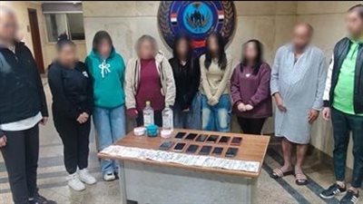 ضبط شخص و6 سيدات في ناد صحي لممارسة الأعمال المنافية للآداب بالتجمع 
