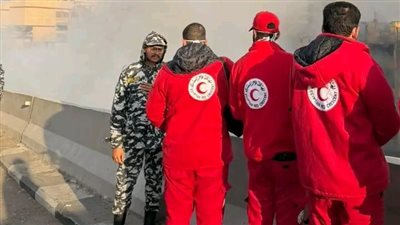 الهلال الأحمر المصري يساند جهود الحماية المدنية والإسعاف في حريق بمنطقة الزرايب