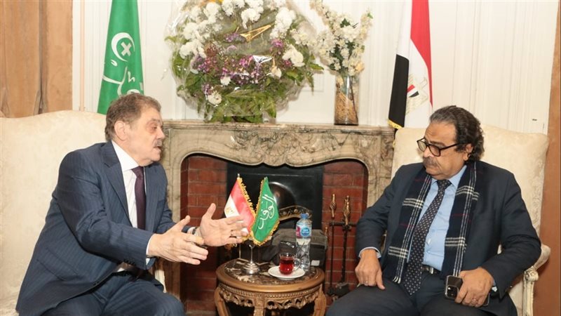 الدكتور السيد البدوى يستقبل رئيس الحزب المصرى الديمقراطي