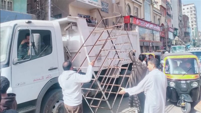 رفع الإشغالات بمدينة أبشواي 