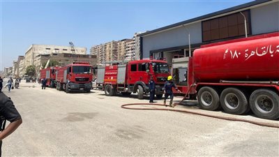 انتداب المعمل الجنائي لمعاينة حريق في منطقة الألعاب المائية بالإسماعيلية 