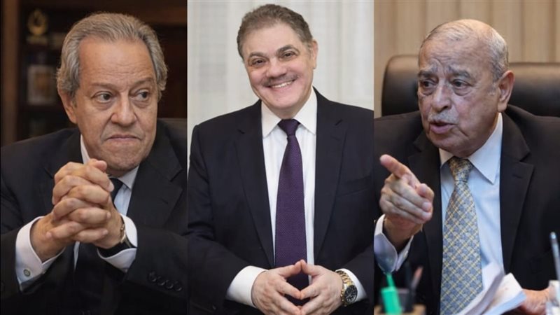 المستشار جميل سعيد والسيد البدوي و منير فخري عبد النور